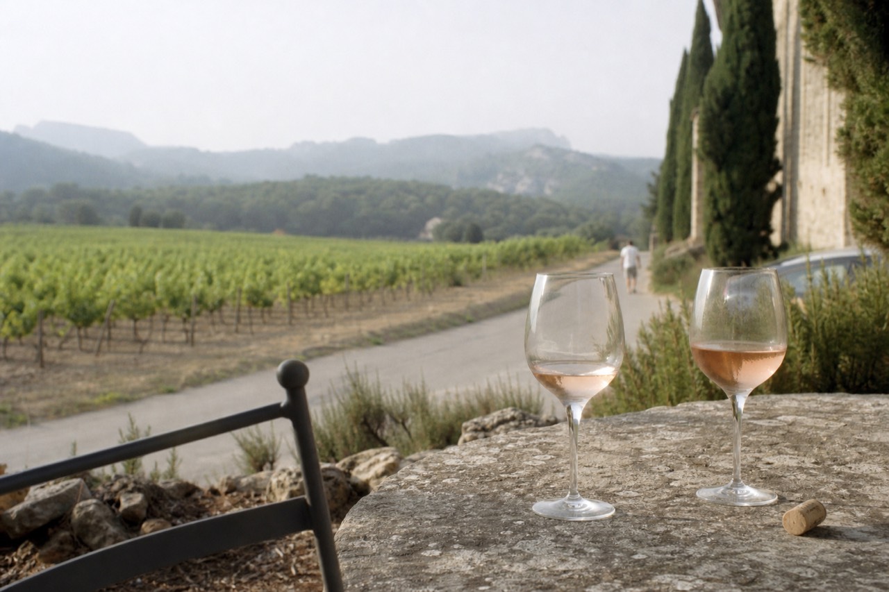 Provence rosé scene, no text, no logos, no people