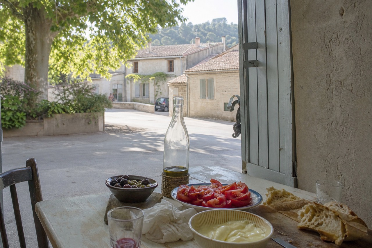 Provençal food spread, no text, no logos, no people